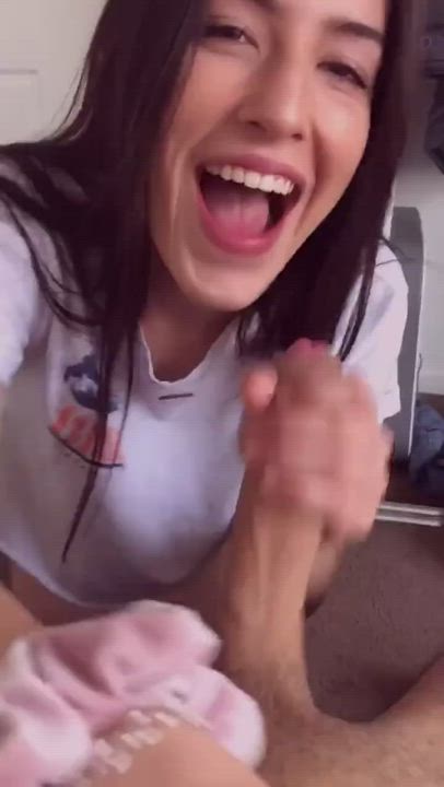 Blowjob CIM Cumshot Cute Oral Sucking Vertical gif