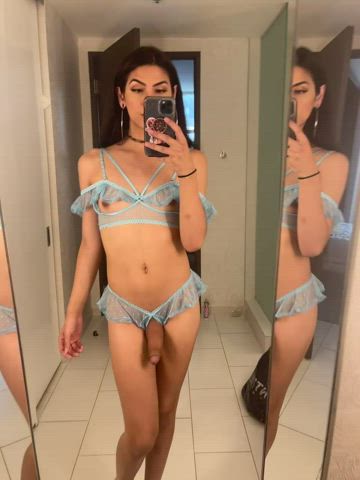 amateur big dick girl dick latina lingerie tease trans trans woman gif