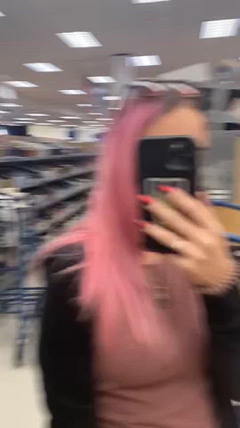 Flashing at a store