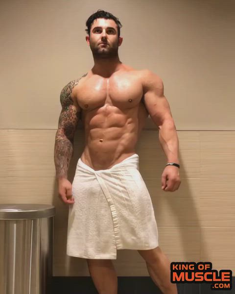 Towel posing