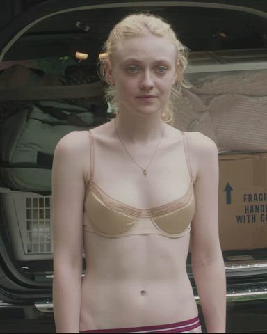 60fps bra celebrity dakota fanning slow motion underwear gif