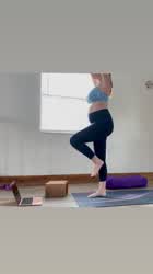 Pregnant Redhead Yoga gif