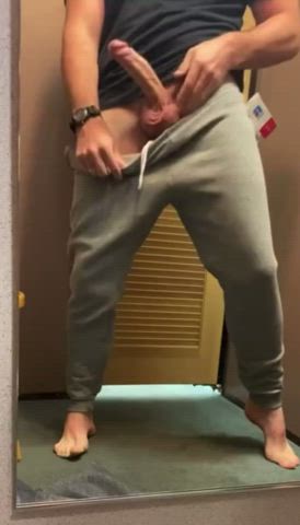 Like my new gray sweatpants?