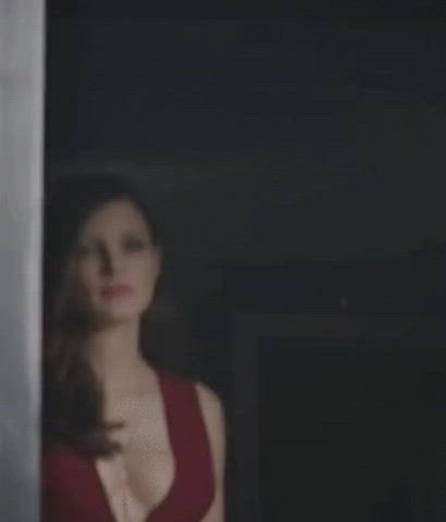 cleavage jessica chastain redhead gif