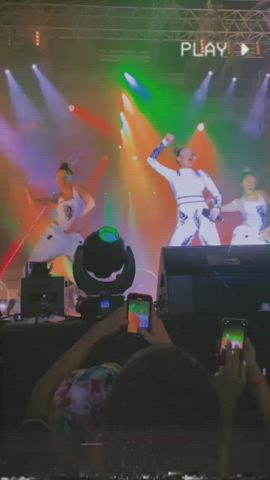 bodysuit celebrity dancing festival goddess tight ass gif