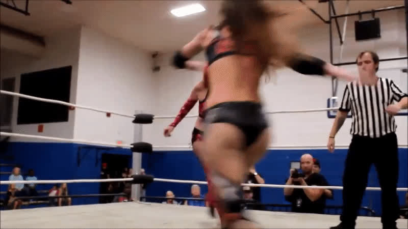 brunette white girl wrestling gif