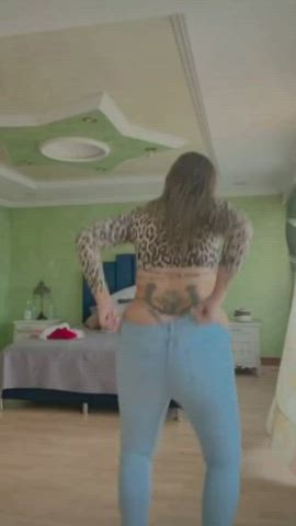 Ass Big Ass Colombian Jeans Latina Thong gif