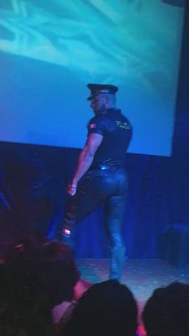 Big Ass CFNM Clothed Costume Gay Hispanic Nightclub Police Stripper Teasing gif