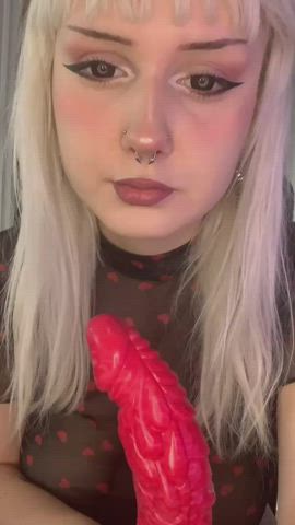 blonde cute dildo joi jerk off onlyfans teen gif