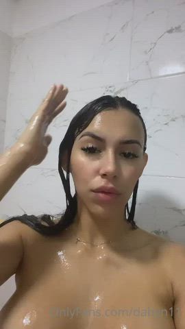 Latina Pussy Shower gif