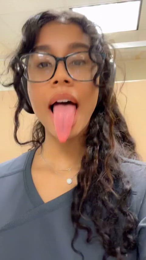 latina long tongue tongue tongue fetish gif