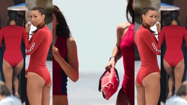 Ilfenesh Hadera - Baywatch - split-screen, mini-loop edit of running on beach in