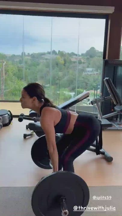 Eva Longoria Spandex Workout gif