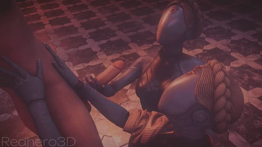 3d animation handjob standing doggy gif