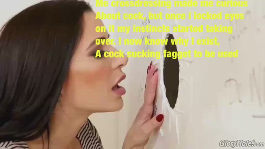 bbc big dick blowjob caption femboy gay interracial sissy sissy slut sissycaption