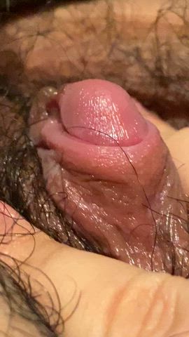 Closeup of me stroking my t dick