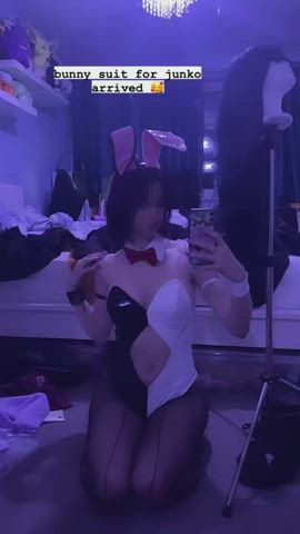 bunny cosplay small tits gif