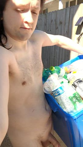 Get yourself a man that takes the recycling out nude ;)