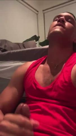 cum in mouth cumshot solo gif