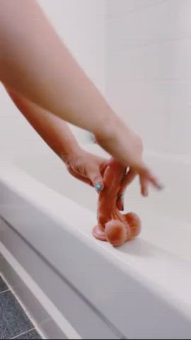 Bathtub Belly Button Dildo Tattoo gif