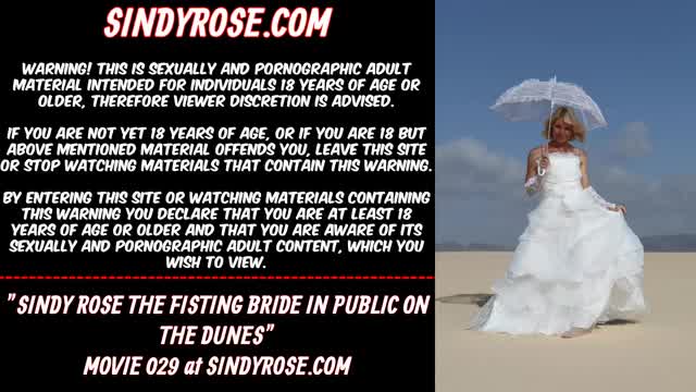 Sindy Rose the fisting bride in public on the dunes