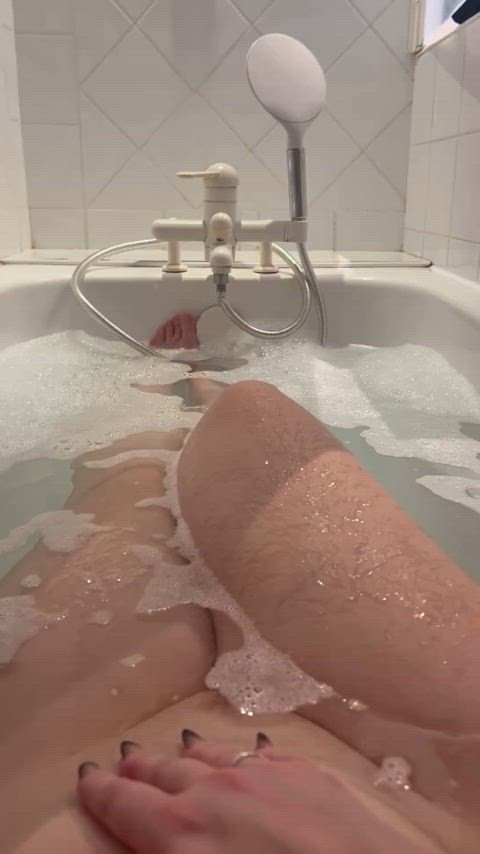 Taking a bath in my hotel room