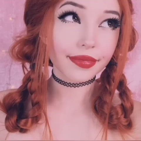 ahegao belle delphine lipstick onlyfans spit tongue fetish gif