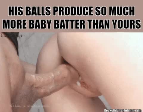 It's not cheating if the other guy has bigger balls and can make more cum. This is