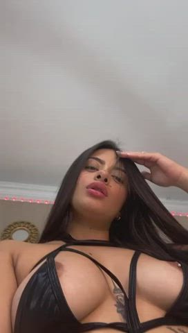 blowjob deepthroat doggystyle jerk off latina lesbian masturbating natural tits gif