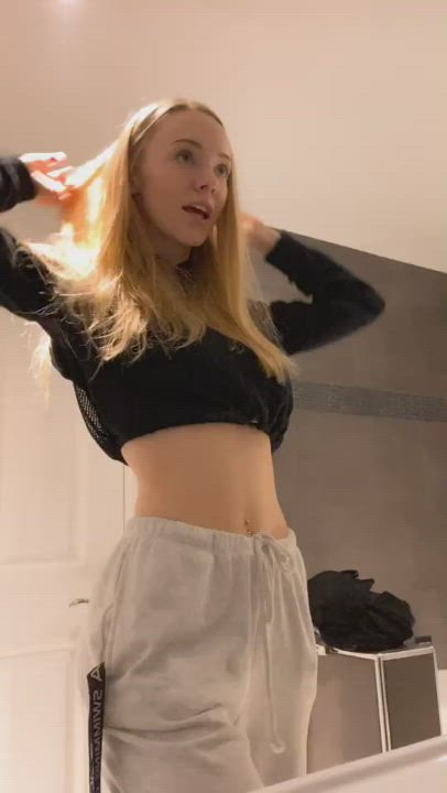 Bending Over Blonde TikTok gif