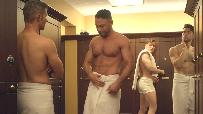 big dick celebrity cock locker room towel gif