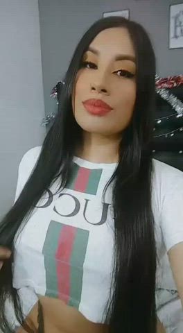 Boobs Braces Cute Indian Latina Lips Long Hair gif