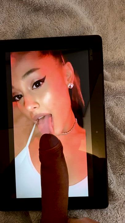 Ariana Grande made me shoot so many ropes of cum