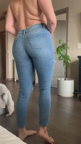 ass jeans strip gif