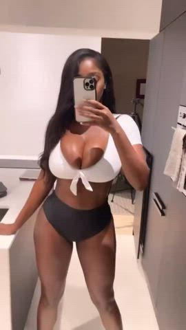 big tits ebony nsfw gif