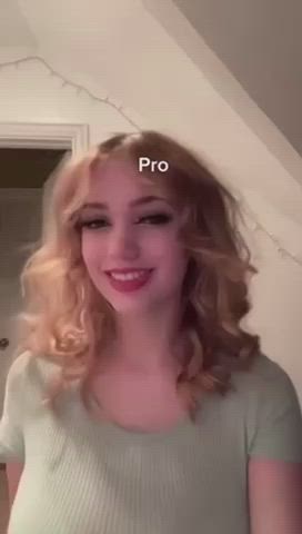 Blonde Huge Tits TikTok gif