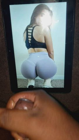 ass cum facial tribute yoga pants gif