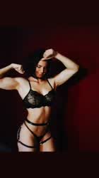 Bodybuilder Fitness Lingerie Muscular Girl gif