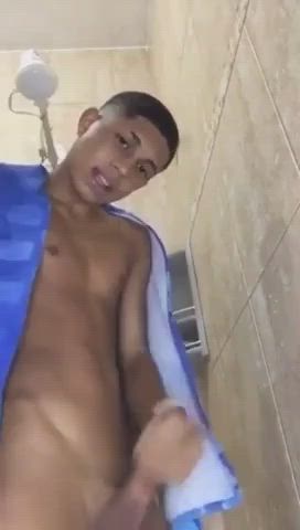 amateur big dick cumshot solo gif