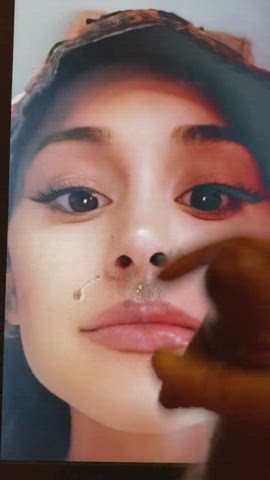 Ariana Grande Cum Tribute gif