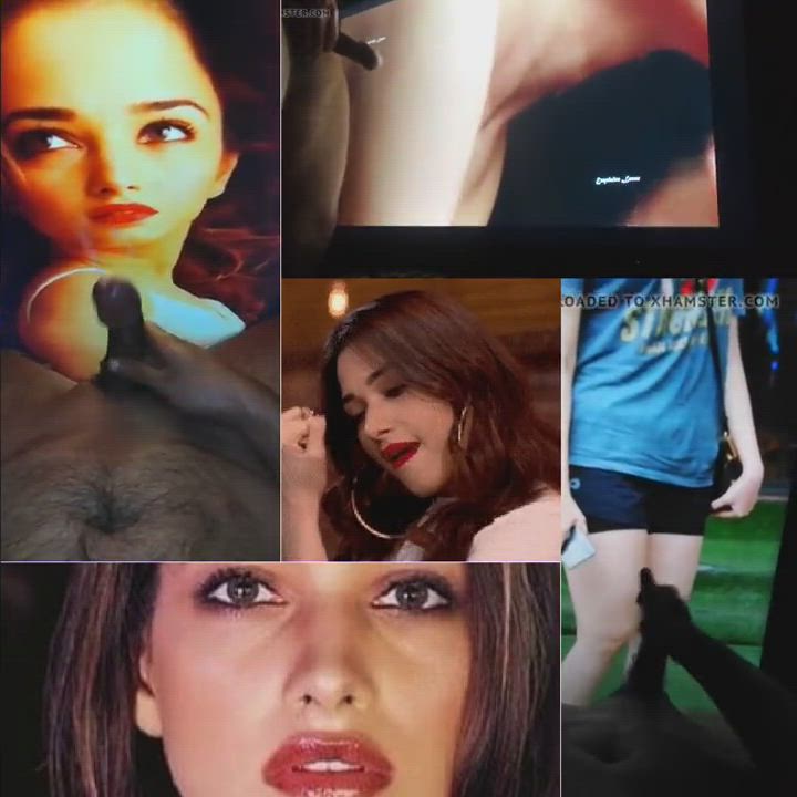 Huge cumblasts on tammu's face &amp; thighs on massive big screen💦💦💦