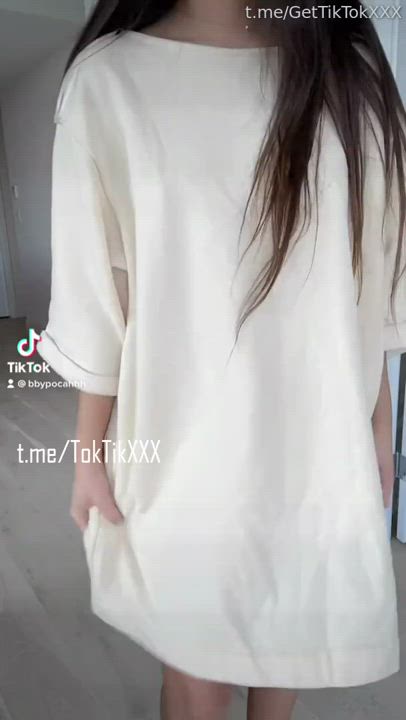 Babe Bouncing Tits Hairy Pussy Pussy Small Nipples Small Tits TikTok gif