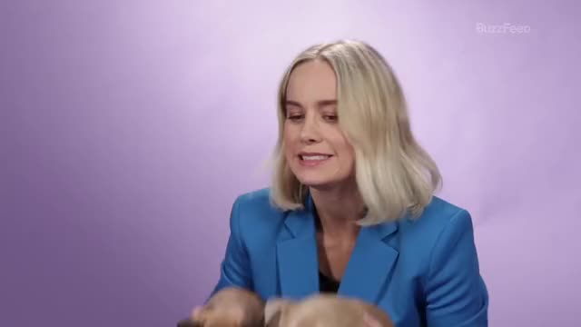 Brie Larson Plays With Puppies While Answering Fan Questions