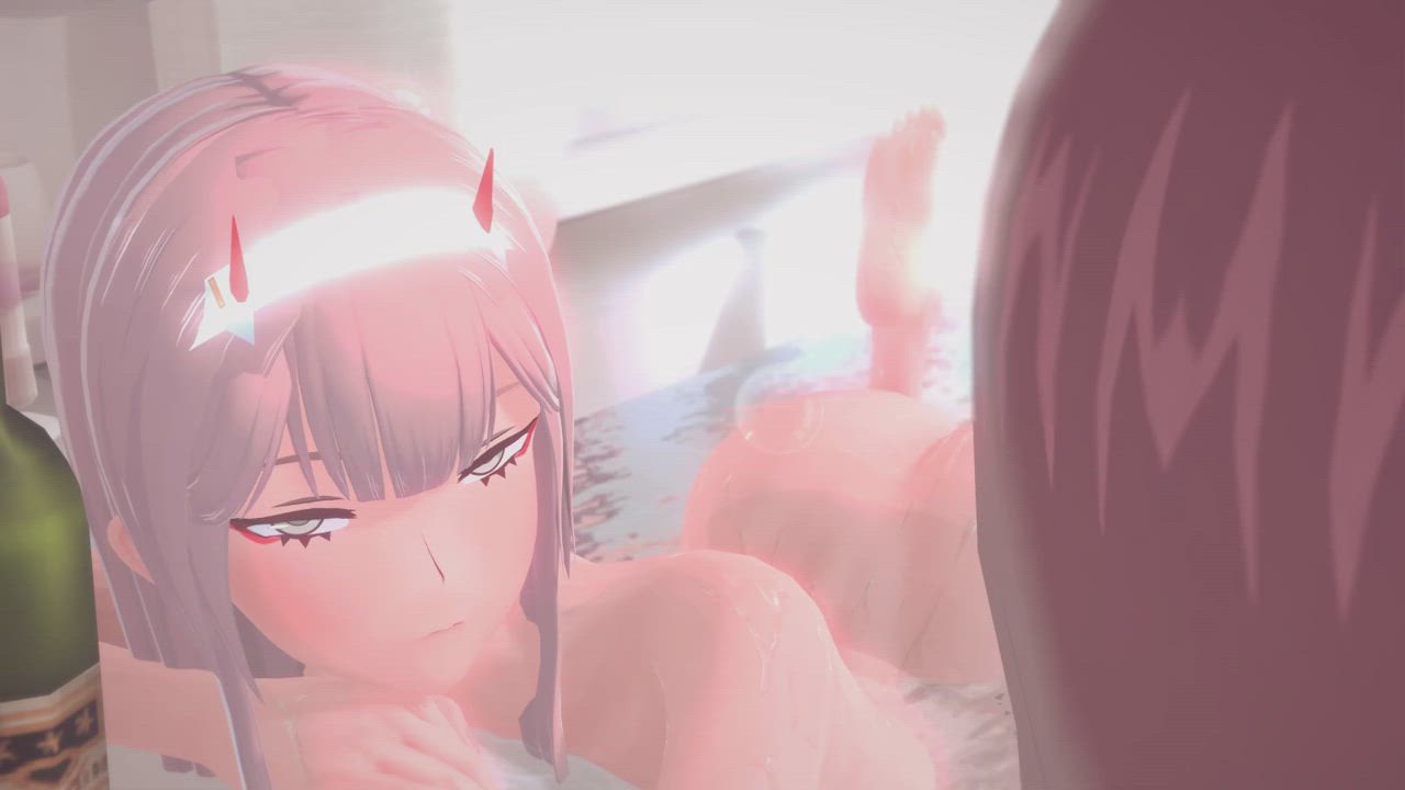 3D Bath Hentai Pink Redhead gif