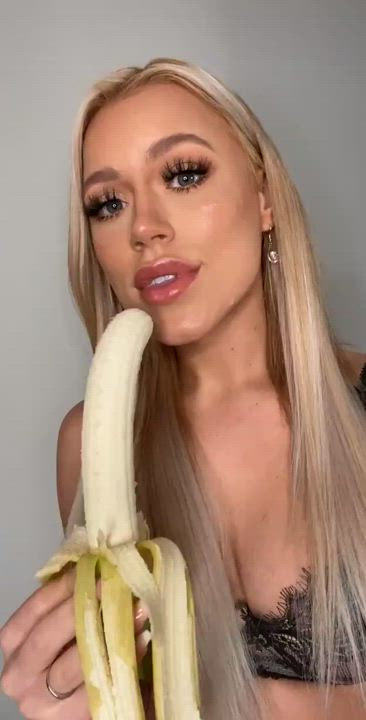 Strange way to eat a banana