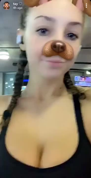 Taylor Alesia big boobs bouncing treadmill
