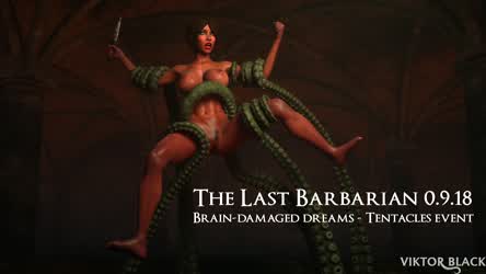 Pleasured by tentacles in her dreams [Game: The Last Barbarian](female)