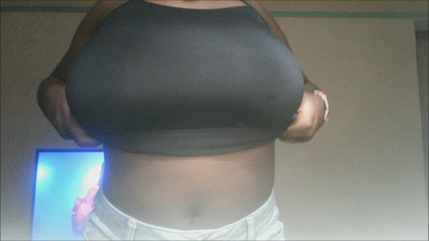 amateur big tits ebony solo tits titty drop gif