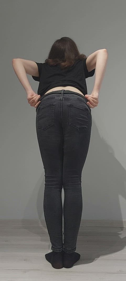 anal ass asshole butt plug cock femboy jeans sissy sissy slut tiny gif