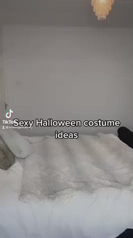censored cosplay cute halloween petite tease tiktok gif